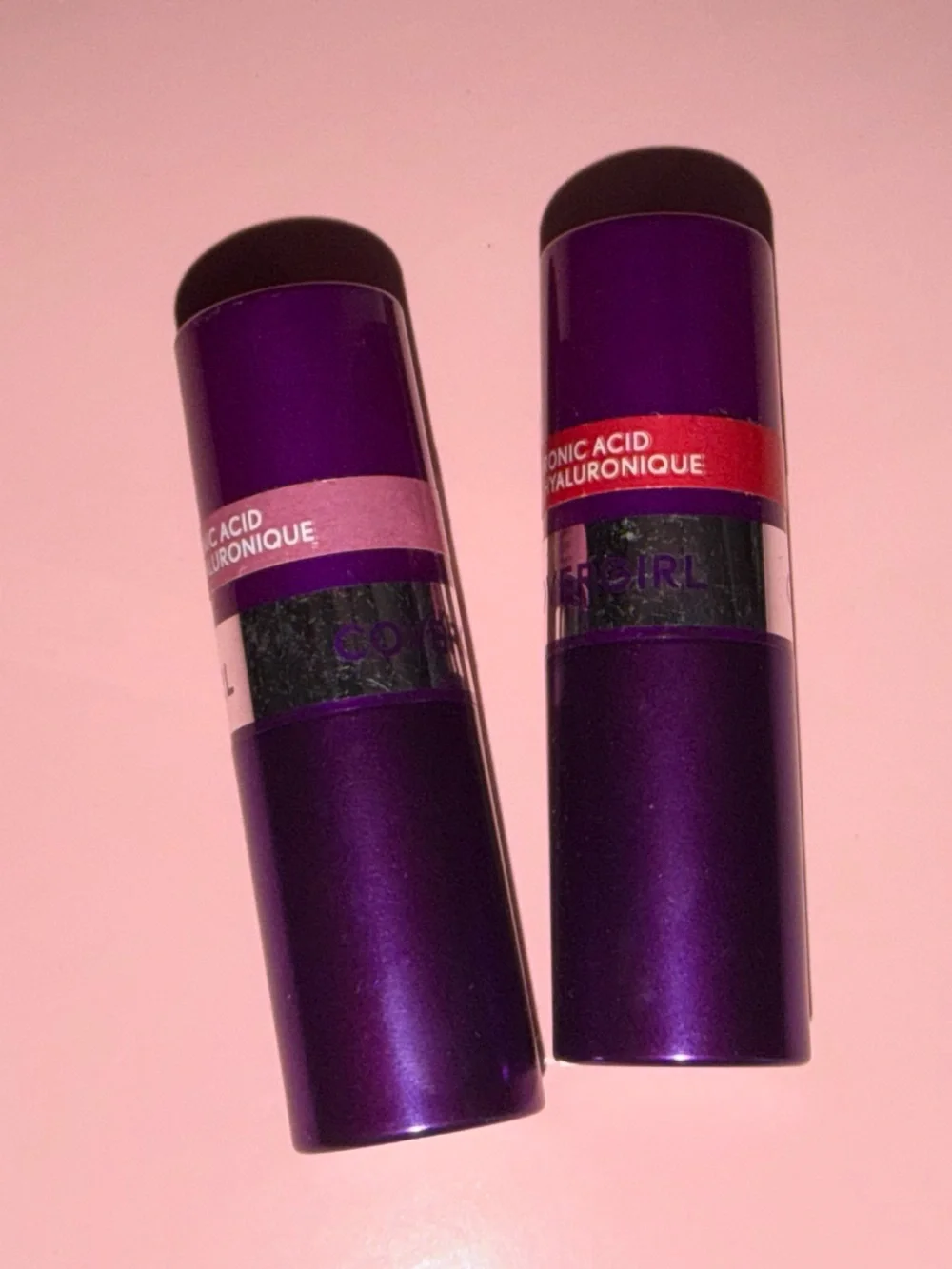 Hyaluronic acid Lipstick Duo - glamorous Pink and devoted Red Shades NWT